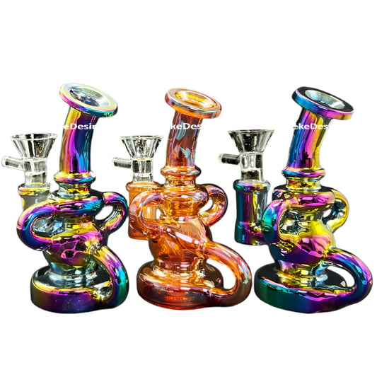 Water Pipe - Imort - Mini Electroplated Rig Asst 5" [UK353]