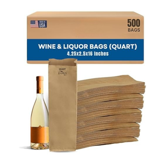 Kraft Bags - Quart - 500ct