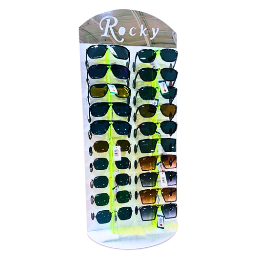 Rocky Sunglasses 40ct Rotating Counter Display (+40 Extra Sunglasses)