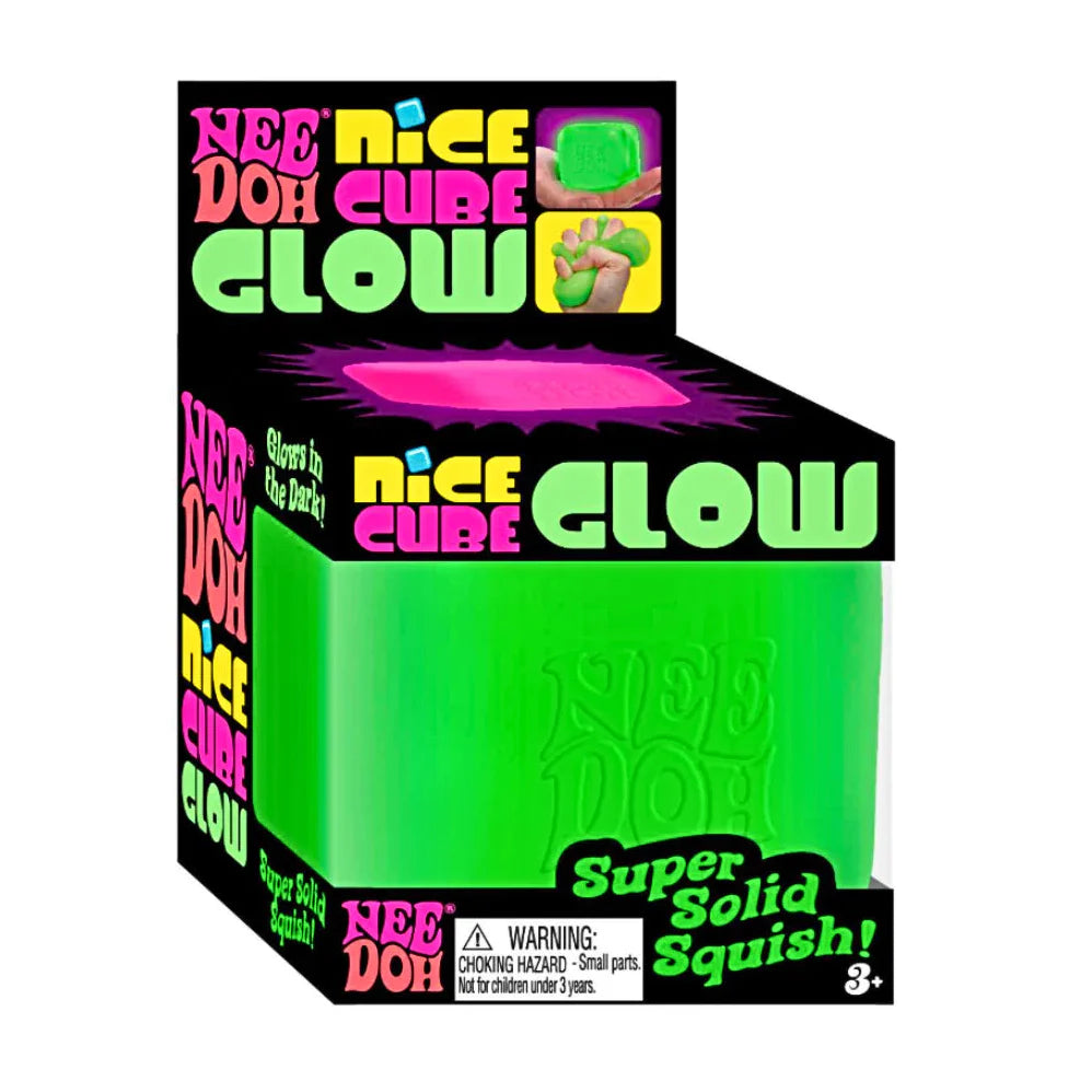 Squish Toy - Cube Glow - Green