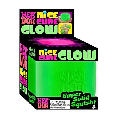 Squish Toy - Cube Glow - Green