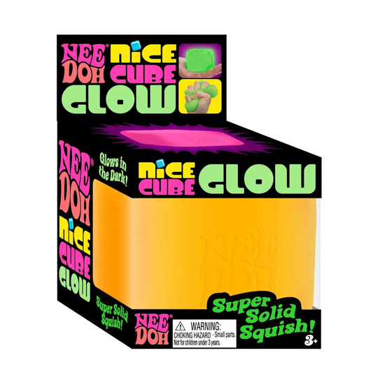 Squish Toy - Cube Glow - Orange