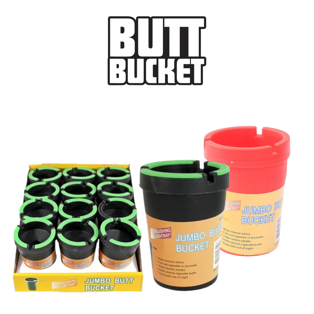 Ashtray - Butt Bucket - Asst - 12ct