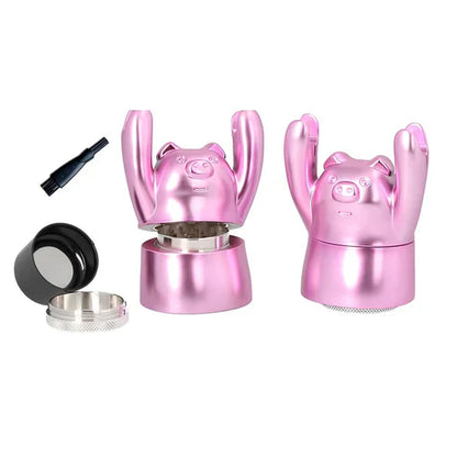 Grinders - 4pc Piggy Shaped Design Zinc Alloy - 6ct [ #31 ]
