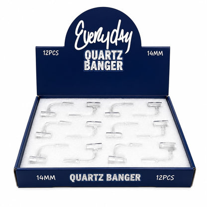 Everyday - 14/90 2mm Sand Blasted Quartz Banger Jar - 12ct