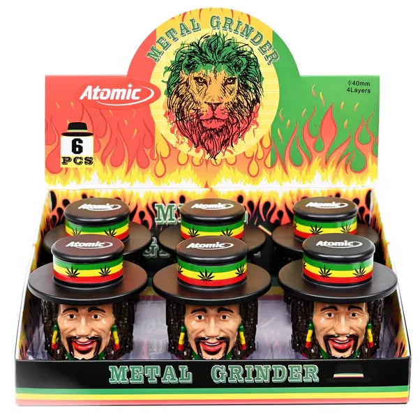 Grinders - 4pc Jamaican Man Design - 6ct [ #29 ]