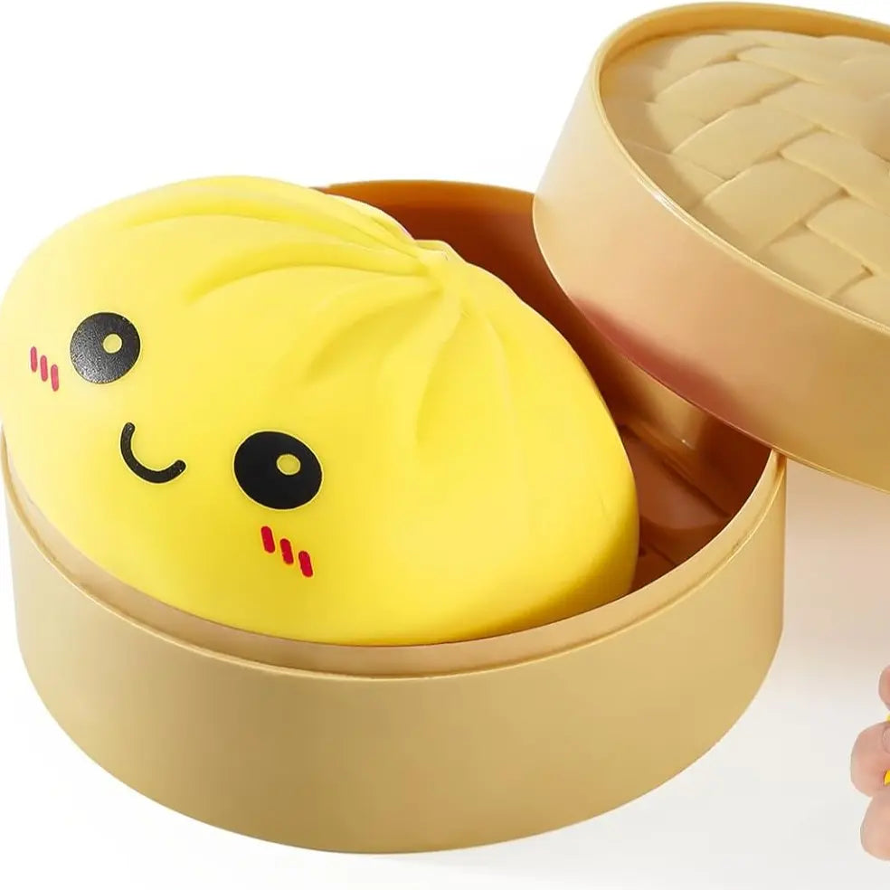 Squish Toy - 12ct - Dumpling Solid Color Face