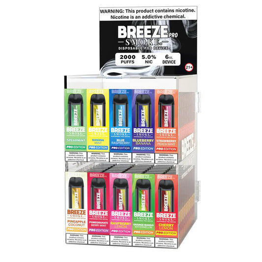 Breeze Pro 2k Display - Pre-Filled - Mixed #3 - 5mL - 100ct