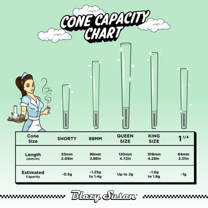 Blazy Susan Green Cones - 53mm Shorty's - 50ct Jar