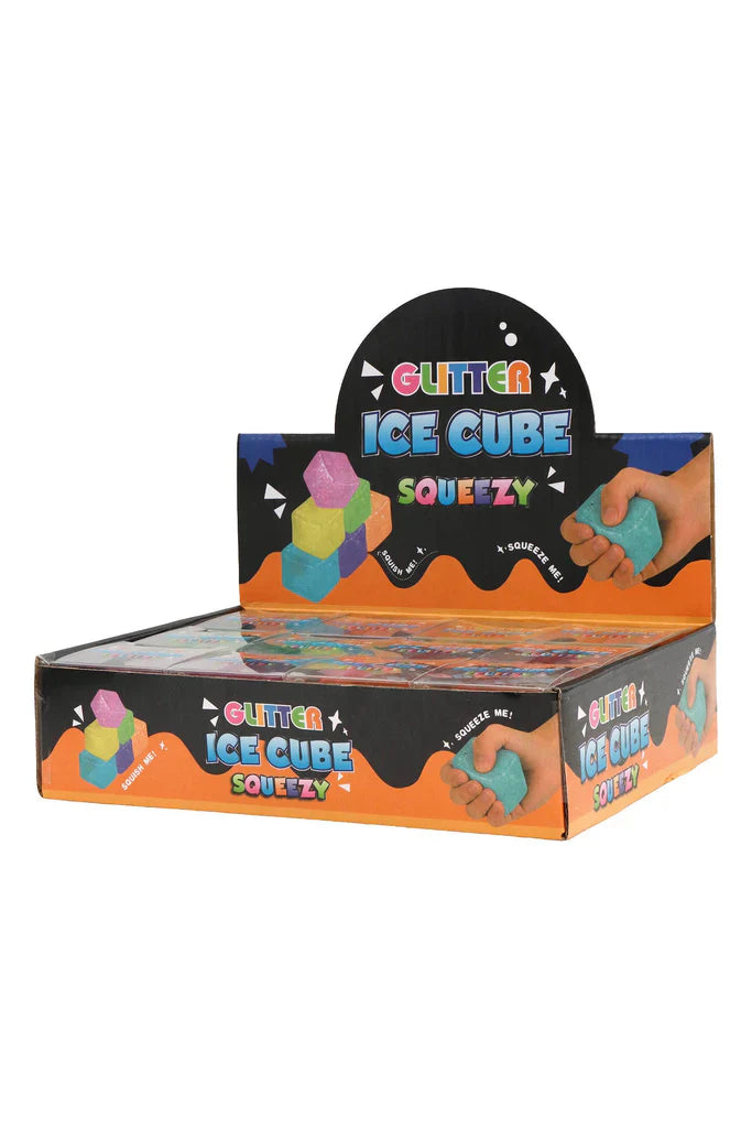 Squish Toy - 12ct - Glitter Ice Cube