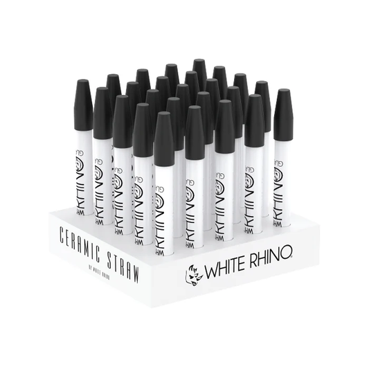 White Rhino - Straw - 25ct - Ceramic w/ Silicone Cap