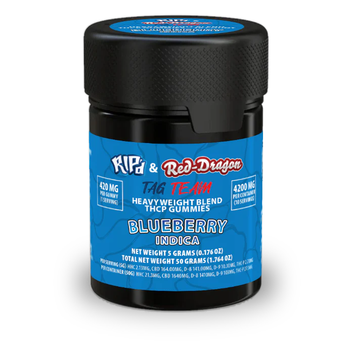 Rip'd & Red Dragon THC-P Gummies Blueberry - 10Ct