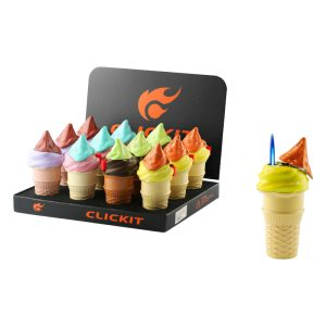 Clickit - Lighter - Ice Cream Cone - 12ct