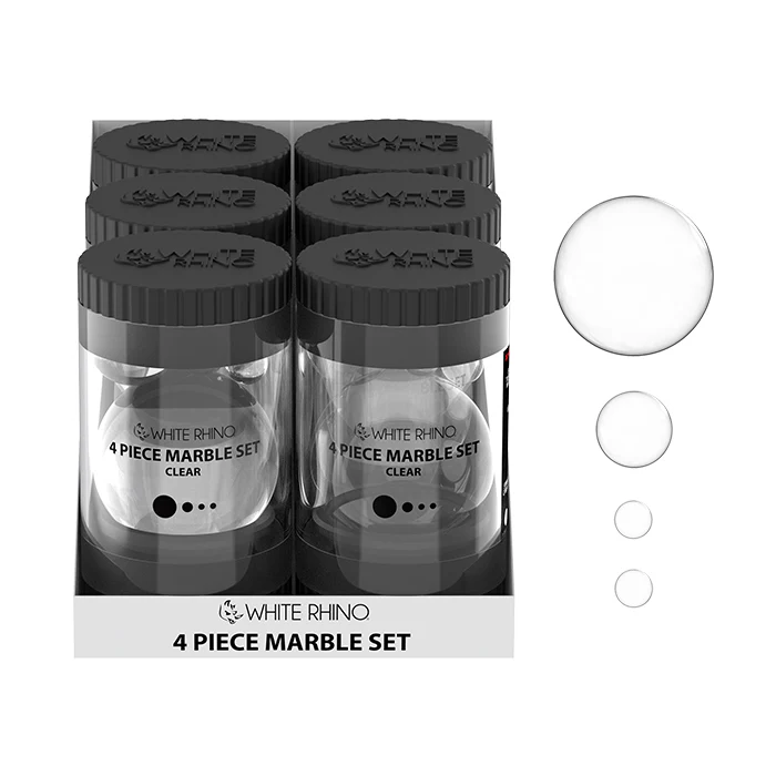 White Rhino - Slurper - 6ct - 4-Piece Marble Set - Assorted Colors