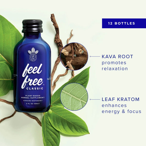 Botanic Tonics - Kratom Shots - Feel Free - 12ct