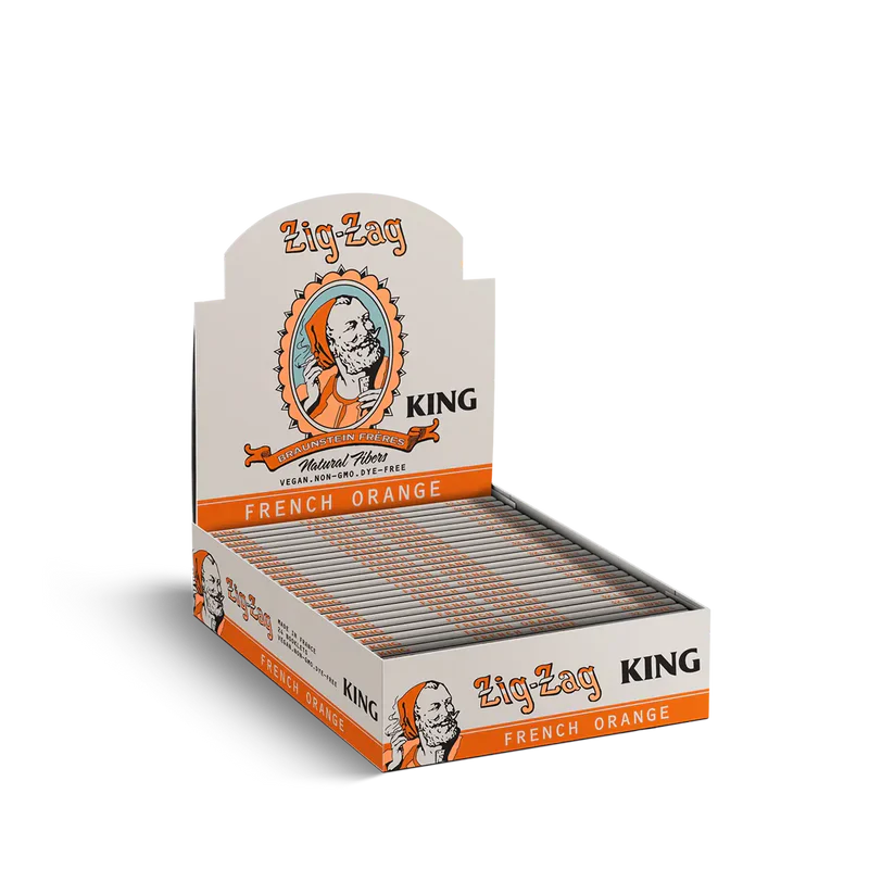 Zig Zag Papers - Vintage French Orange King - 32pk - 24ct