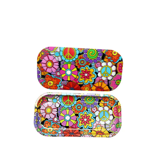 Rolling Tray - 3D w/ Magnetic Lid - Flower