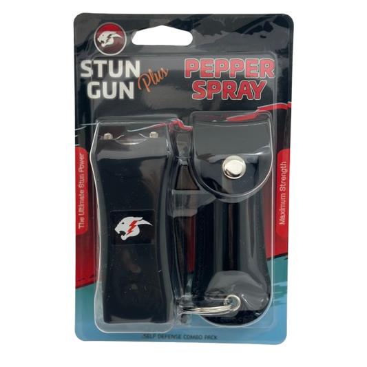 Stun Gun + Pepper Spray - Black - CH-13BK