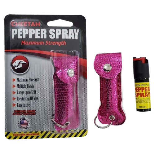 Pepper Spray Keychain - Pink Snake - 1/2oz - CH-31