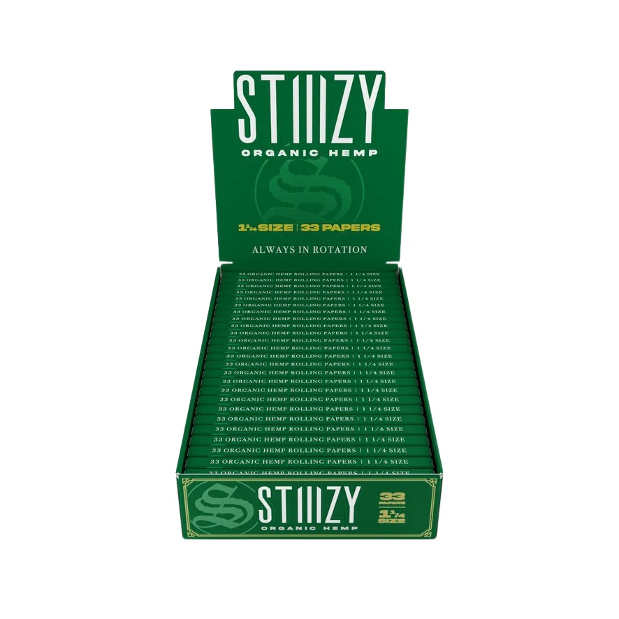 Stiiizy Papers - 1 1/4 - 50ct - Organic Hemp, Classic, Ultra Thin, Unbleached