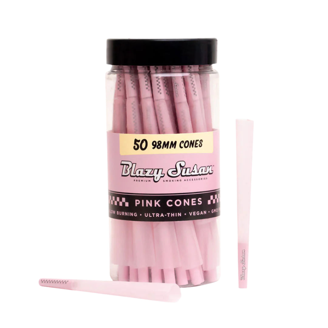 Blazy Susan - Cones - Pink - 98mm - 50ct Jar