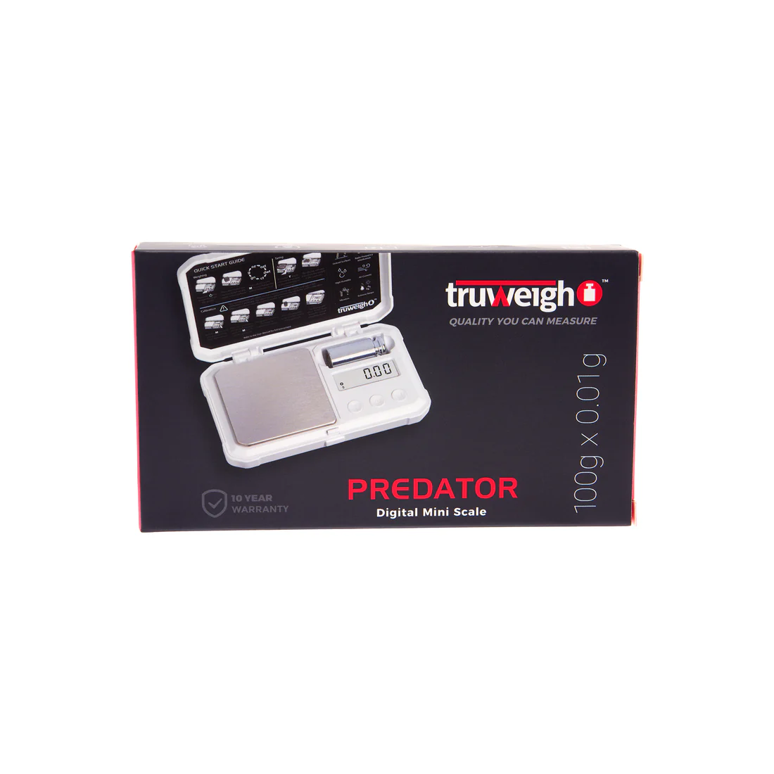 Truweigh - Scale - Predator - 100g x 0.01g - Black / White