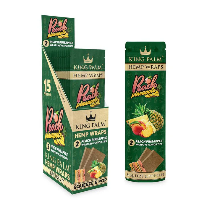 King Palm Hemp Wraps - 2pk - 15ct