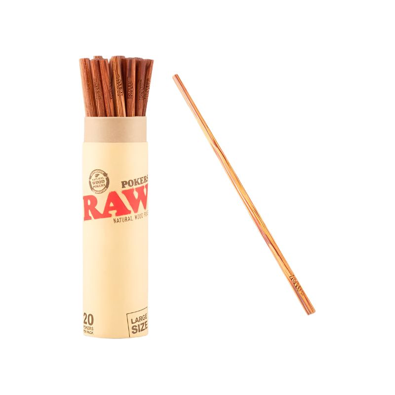 Raw - Wooden Poker - Large - 20ct