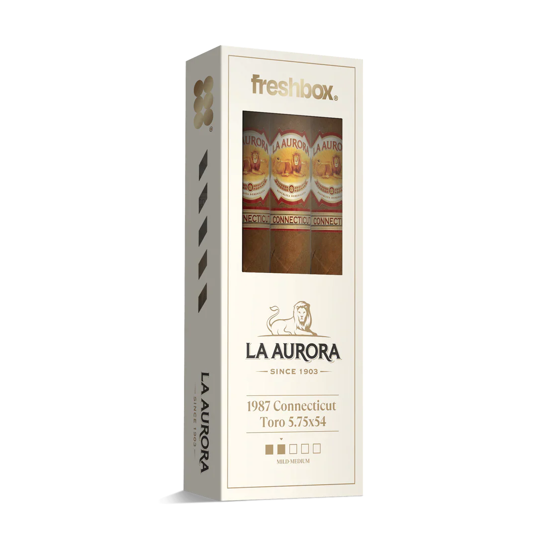 La Aurora 1987 Connecticut Toro 5.75x54 FreshBox Cigars - 3pk - 6ct