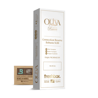 Oliva Connecticut Reserve Robusto 5x50 FreshBox Cigars - 3pk - 6ct