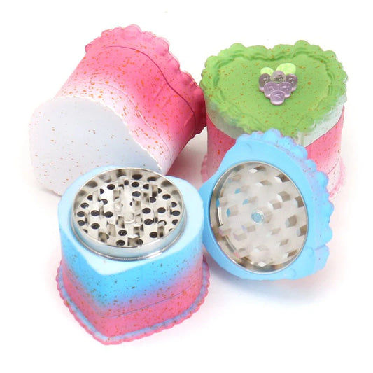 Grinders - 4pc Heart-Shaped Cake Design - 6ct [ #5 ]
