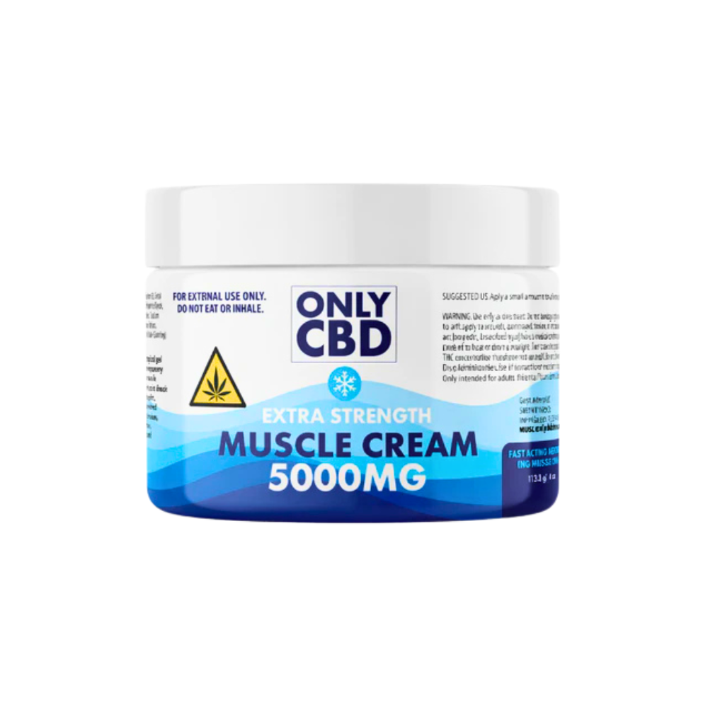 Only CBD - 5000mg Extra Strength CBD Muscle Cream - Menthol