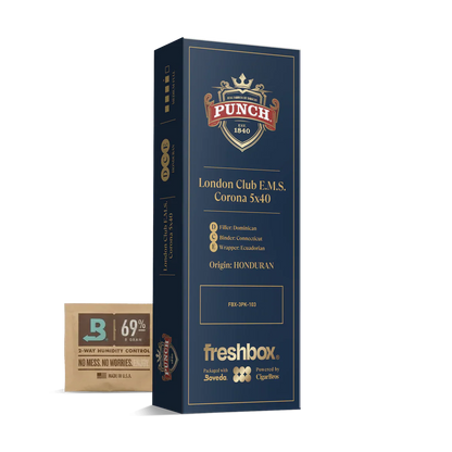 Punch London Club E.M.S. 5x40 FreshBox Cigars - 3pk - 6ct