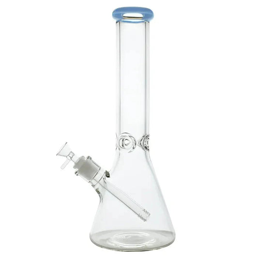 WP - 14" 7mm Ice-Pinch Color Accent Beaker Water Pipe - Assorted Colors