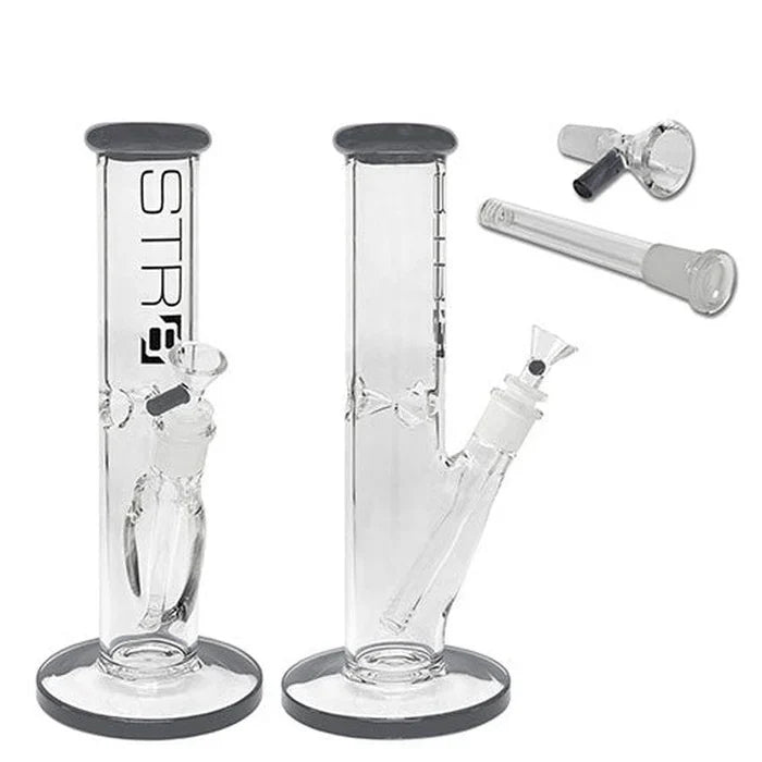 Str8 - WP - 12" Straight Tube w/ Ice Catcher - Blue +