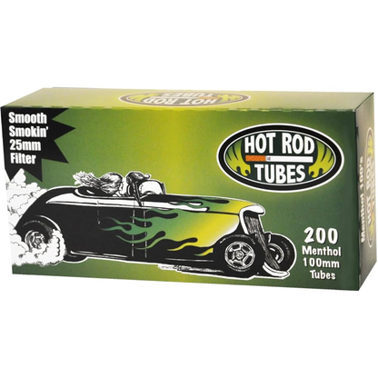 Hot Rod - Cig Tubes - 100's - Menthol - 200pk - 5ct [ 2471E ] +
