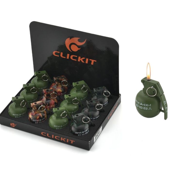 Clickit - Lighter - Grendae Flame w/ Sound - 12ct