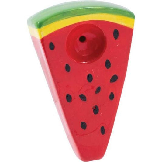 Wacky Bowlz - 3.5" Ceramic Pipe - Watermelon Slice #2 [ CP142 ] +
