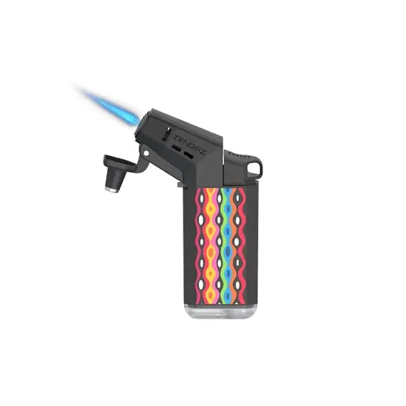 Zengaz Premium Jet Lighters Cube Display - Asst Jet - 48ct