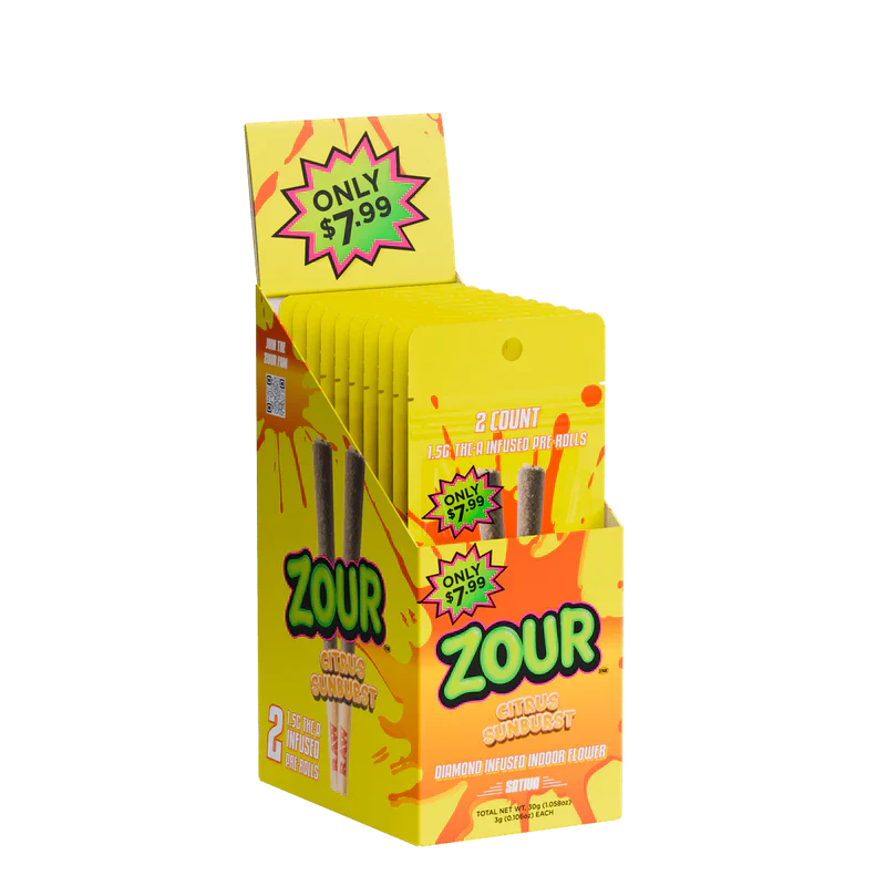 Zour Stash - 1.5G THCA Infused Pre-Rolls - 2pk - 10ct