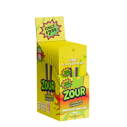 Zour Stash - 1.5G THCA Infused Pre-Rolls - 2pk - 10ct